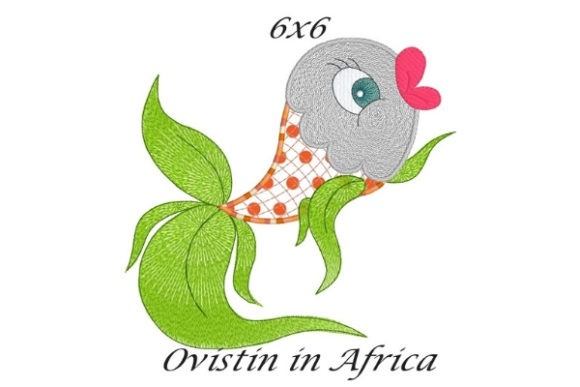 Green Elegant Applique Fish Embroidery Review